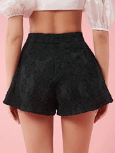 Solid Color Lace Floral Embroidered Pocket Exquisite Romantic Shorts
